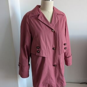 Women's Rose Pink Trench Coat Jacket